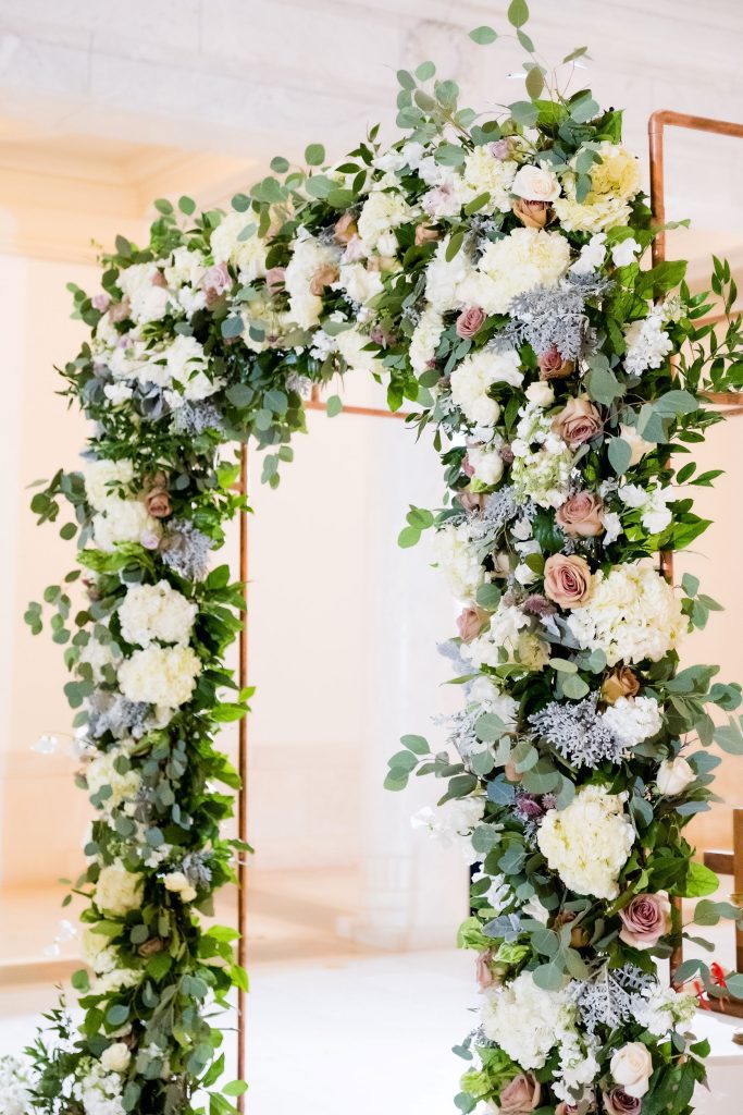 floral arch wedding ceremony backdrop