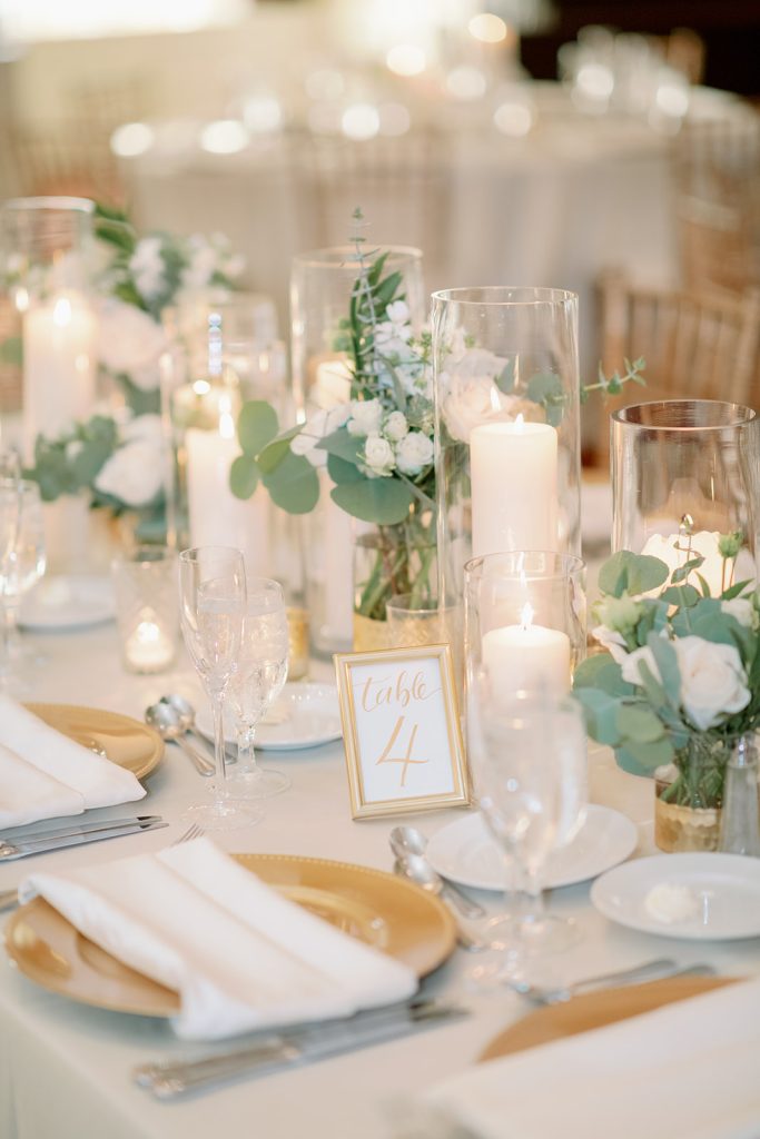 timeless candlelit wedding reception guest table 