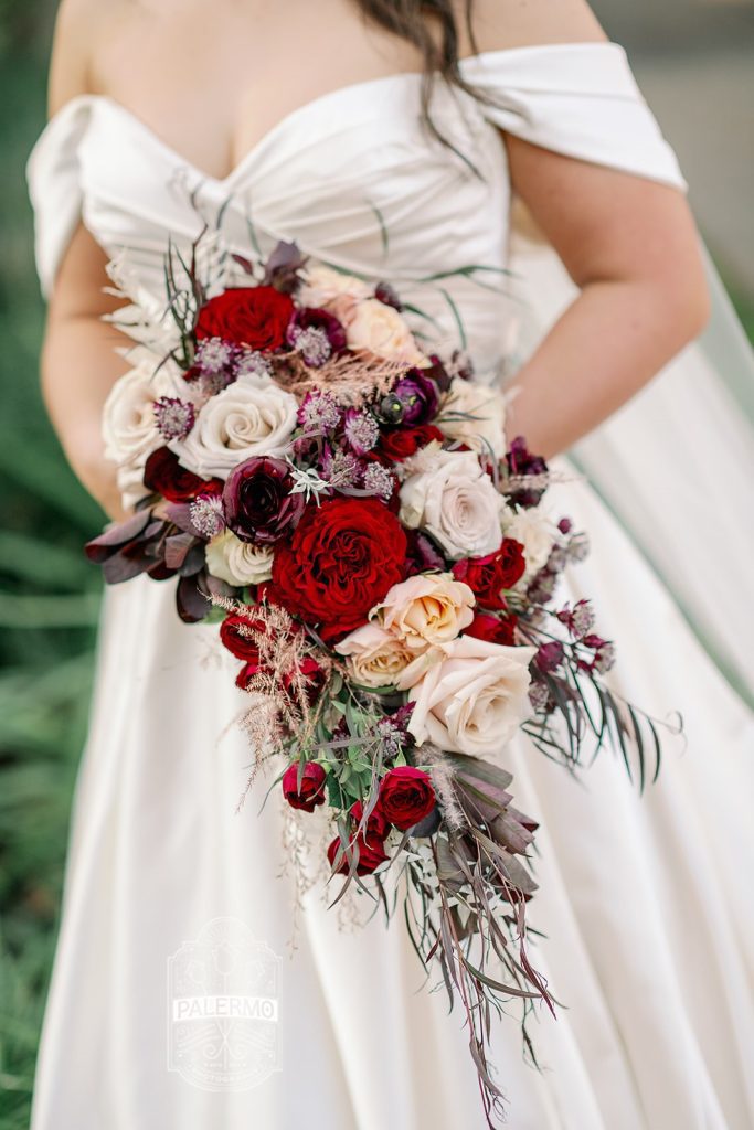 vintage fall romance cascading bridal bouquet