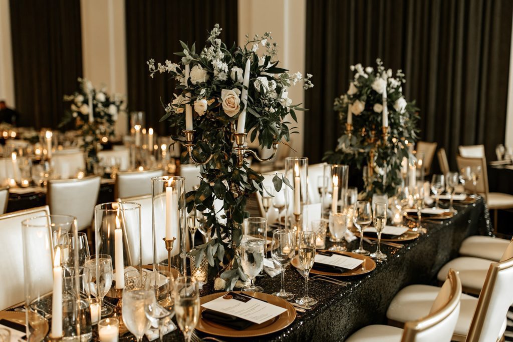 modern glamorous wedding re