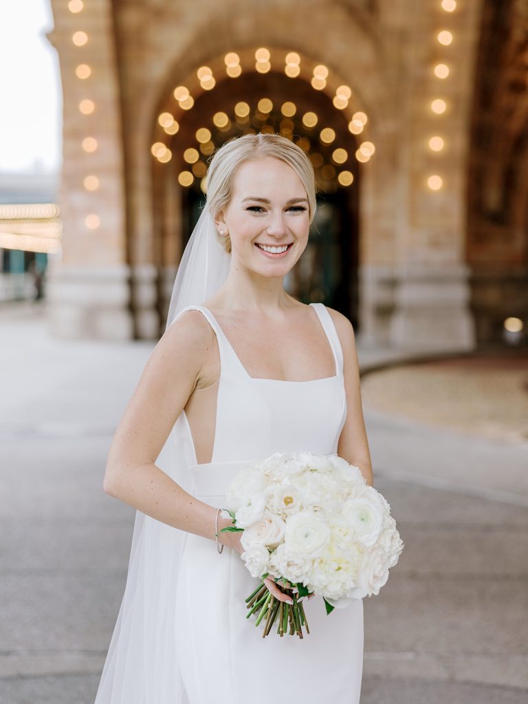 timeless winter wedding bride portrait